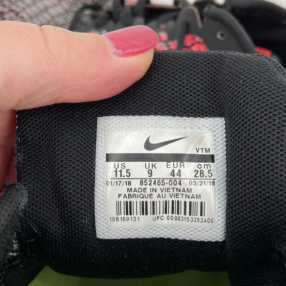 NIKE AirMax Sequent 2 Running Shoe Athletic Sneaker Black Pink Women's Size 11.5 - Picture 9 of 10